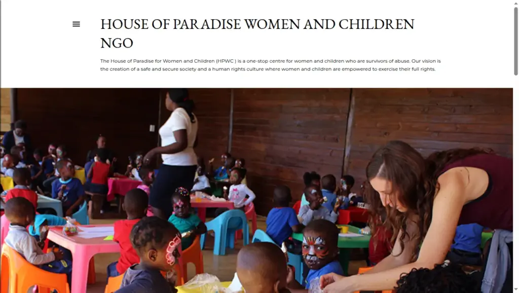 House of Paradise website homepage screenshot