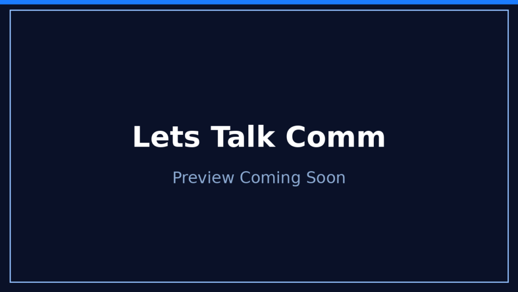 Lets Talk Comm website preview